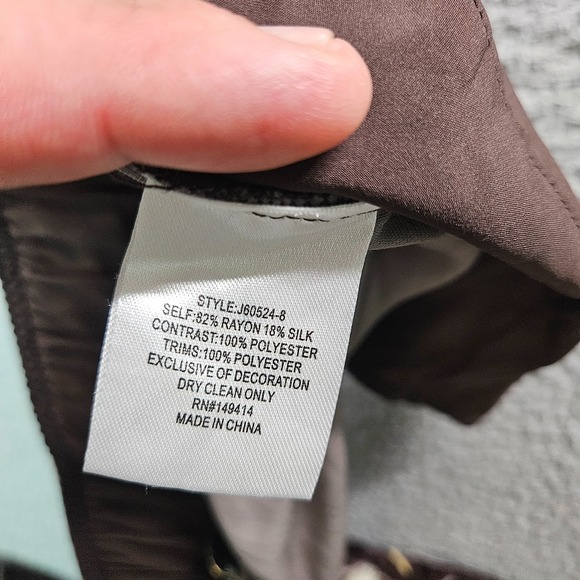 $365 NEW Johnny Was Velvet‎ Wide Leg Pant XXL Butterfly Embroidered Brown - Picture 11 of 16